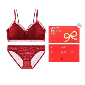 MIIOW Underwear Set Women's Gift Box Set Red