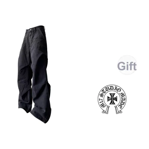 YICHEN Черные Унисекс Повседневные Штаны