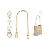 (Gold-Tone) White Four-Leaf Clover Extender Chain+Decorative Chain 40cm