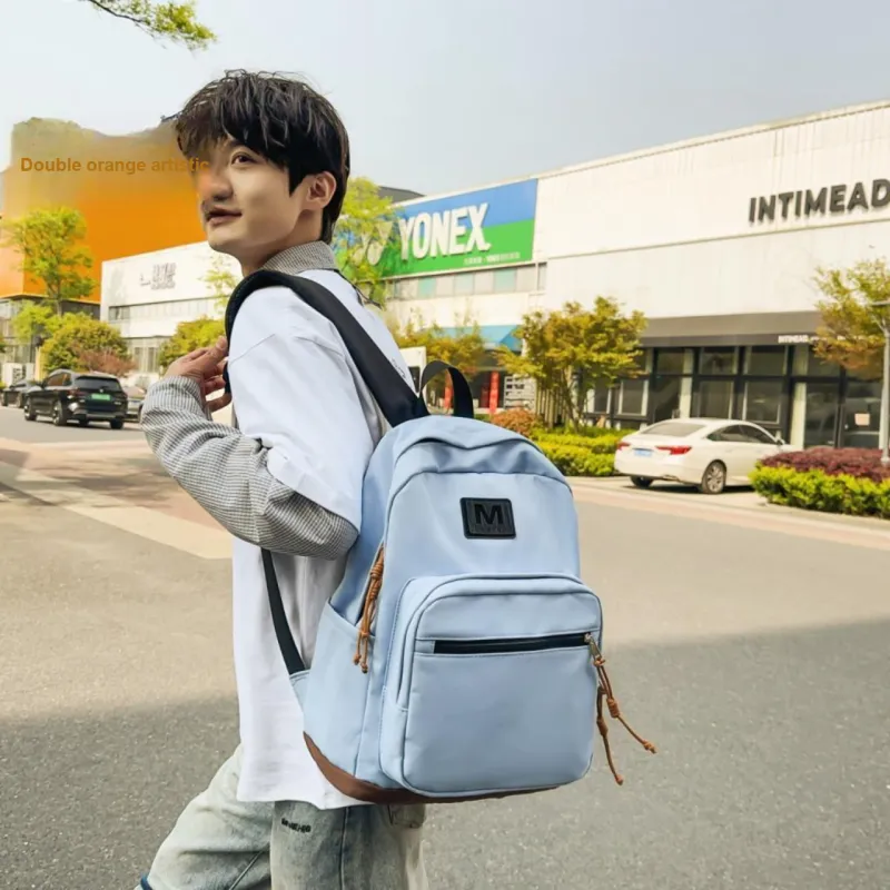 GEERDUN Nylon Backpack Unisex Gray, Red, Orange, Blue-12