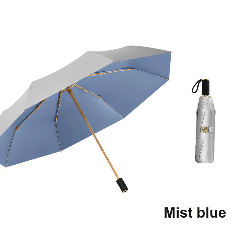TIANWEI UMBRELLA Double Layer Titanium Silver Sun Umbrella With UV Protection All Weather Solid Color Umbrella-1