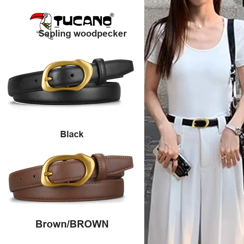TUCANO Cow Leather Belts Women's 2.5cm-3