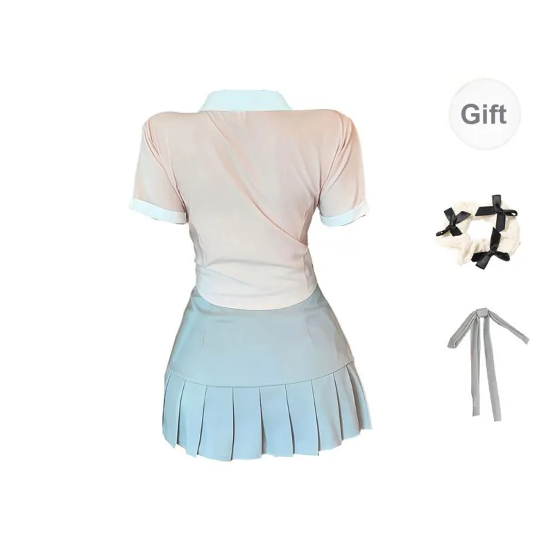 Skirt Set Women's Pink Shades Outfit-4