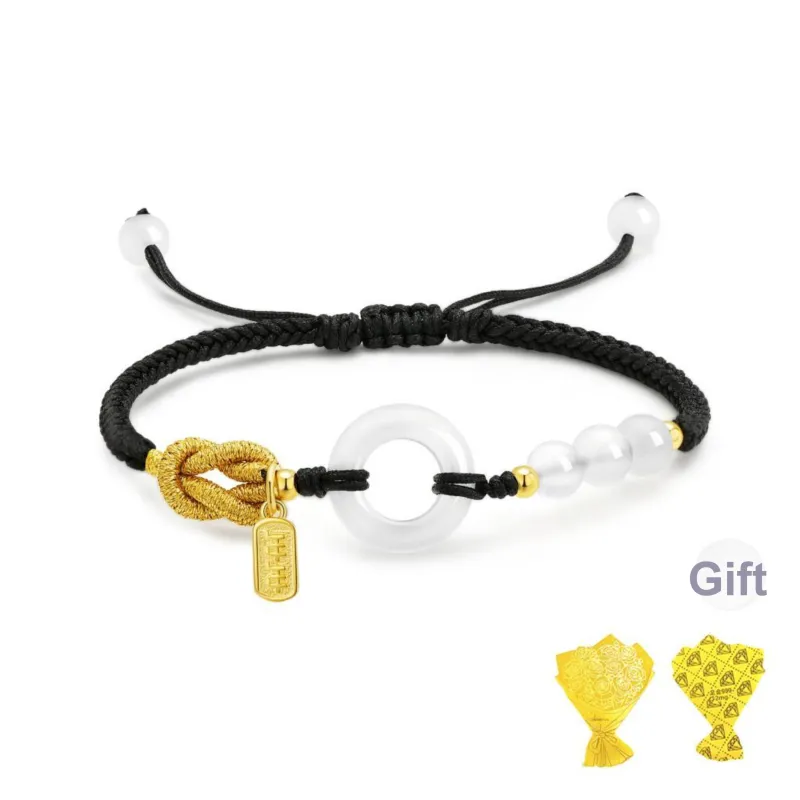 Central Fashion Natural Chalcedony Jade Bracelets Unisex-5