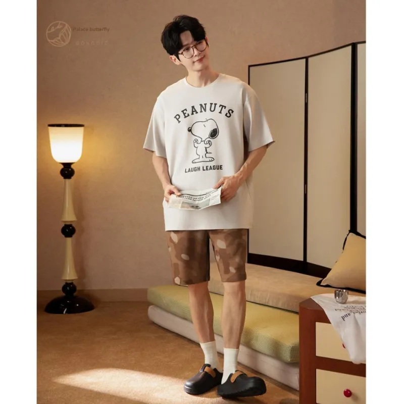 Gongdie x SNOOPY/, Pajama Set Men's Gift Box Set-3