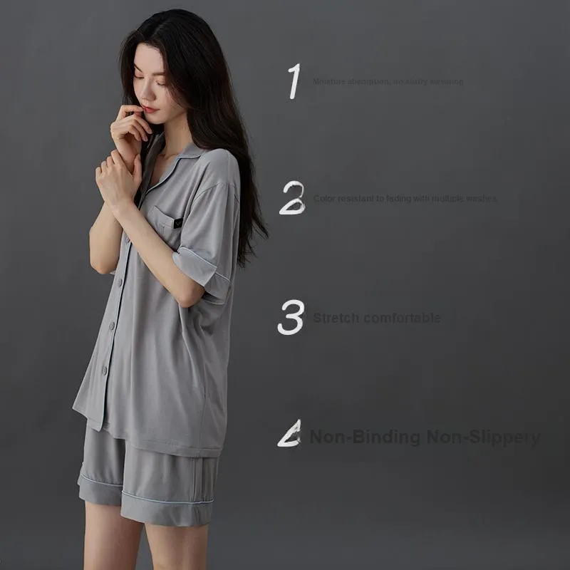 Xuan Liang Pajama Set Women's Mist Gray-2