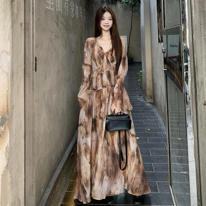 XIANSINIAO Long Sleeved Dress Women's-2