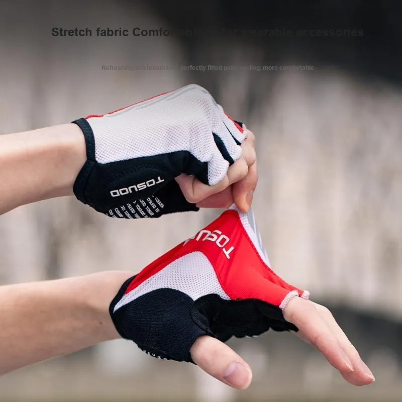 TOSUOD Cycling Gear Cycling Half finger Gloves Outdoor Sports Unisex-2