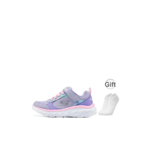 Skechers Kids Противоскользящие Устойчивые к истиранию Низкие Кроссовки для бега Лаванда Многоцветные Детские