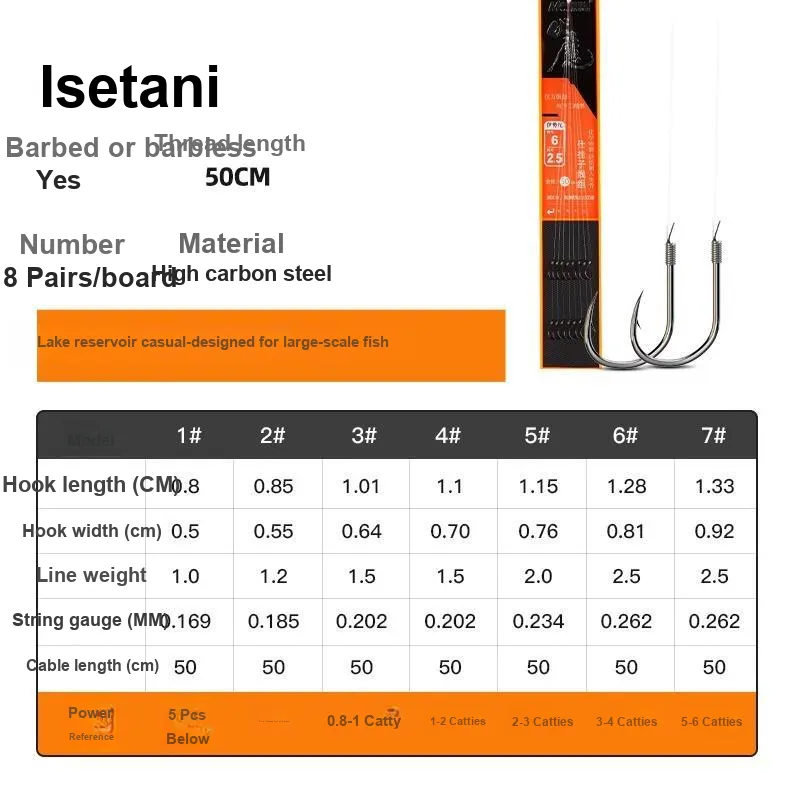 Jiadiaoni Fishing Line Set With Hooks Barbed Hook-2