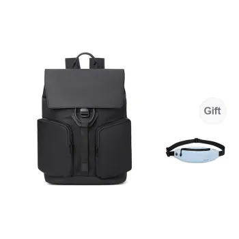 PIERRE CARDIN Synthetic Leather Backpack Large Size Men's Black