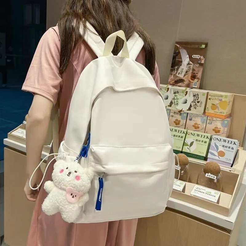 Warrior Nylon Backpack Medium Size Women's White/Black-3