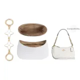 Tier 25 Exclusive DuPont Paper Liner+White Four-Leaf Clover Round Buckle Extender Chain in Gold-Tone