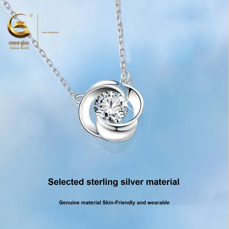 ZSY Sterling Silver Necklaces Women's Silver-3