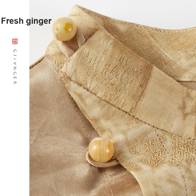 Ginger Short Sleeved Dresses Women's Light Ginger Yellow-3