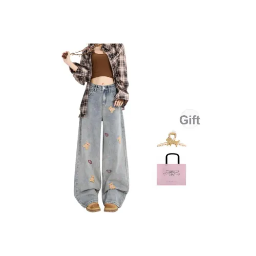 EVPGB Винтажные синие женские джинсы