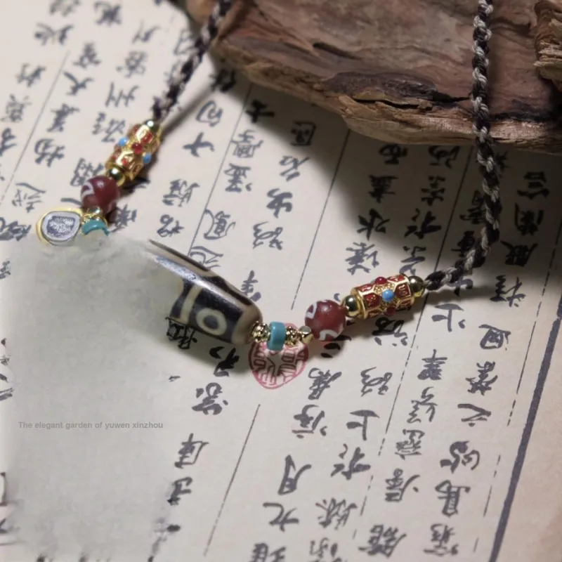 MUXIANG Agate Jade Necklaces Unisex-1