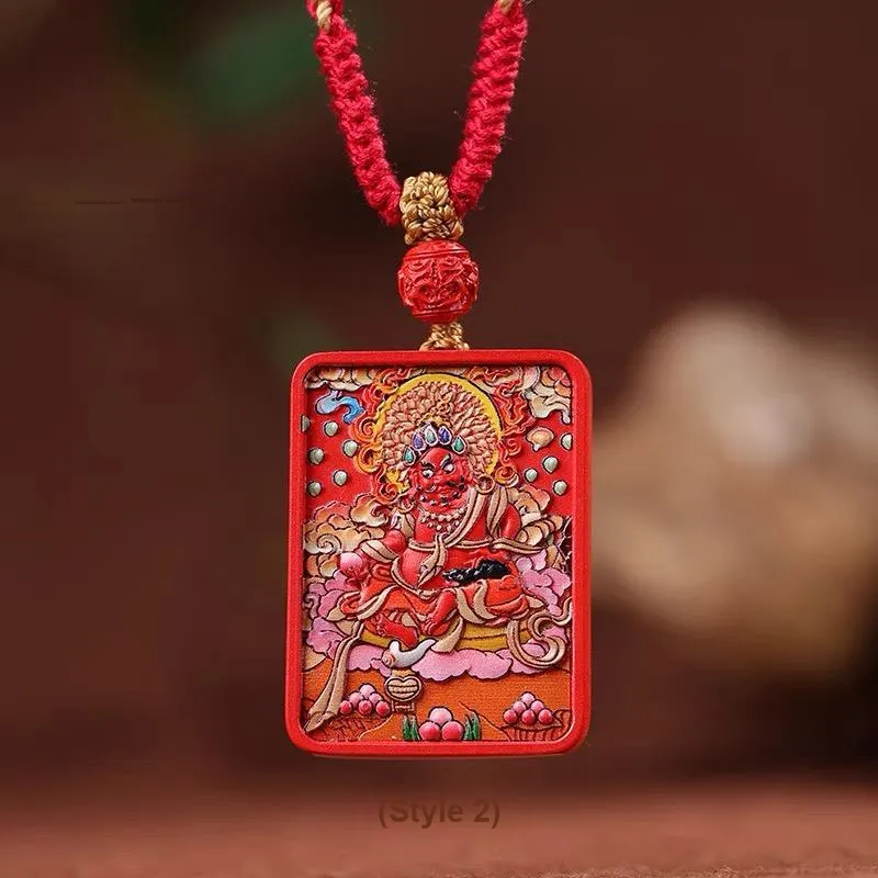 Sima Is Ethereal Reconstructed Cinnabar Pendants Unisex-5
