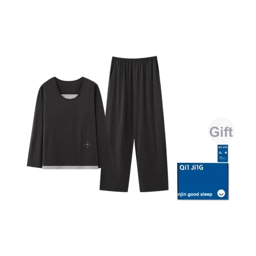Qin Jing Пижамный комплект для женщин набор в подарочной коробке темно-серый