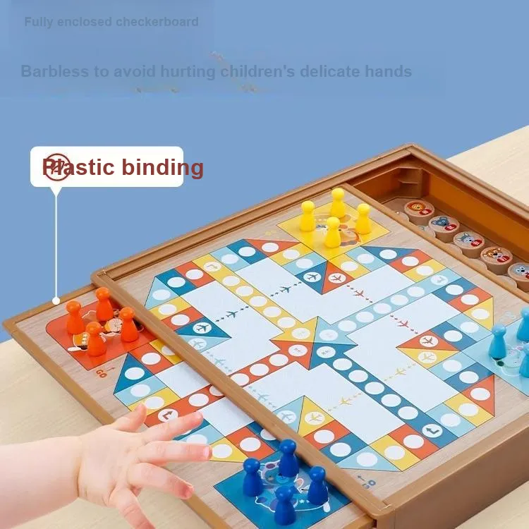 Lezhi By Me Educational Toy Gomoku Checkers Multifunctional Animal Game Board Double Sided Educational Game Board Games-2