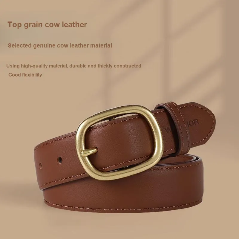 Warrior Bovine Split Transfer Leather Belts Women's 2.8CM-5