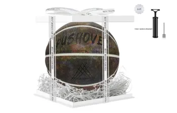 PUSHOVER PU Basketball Black Multicolor Size 7 Training Unisex