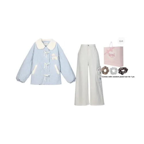 Snbl Coat+Брюки Женские Повседневные костюмы