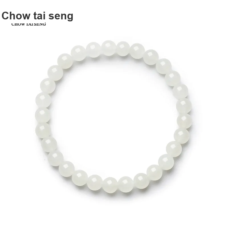 CHOW TAI SENG Hetian Jade Bracelets White Jade Women's-6