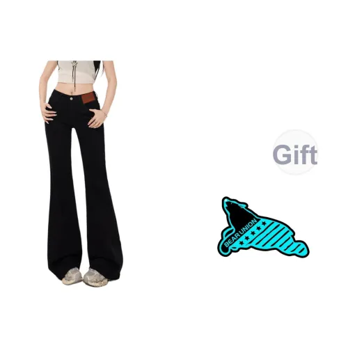 BEAR UNION Черные Женские Джинсы