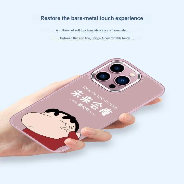 MSMF Glass Material Crayon Shin Chan Phone Cases Available For IPhone 11/12/13/14PLUS/PRO/PROMAX Cartoon-2