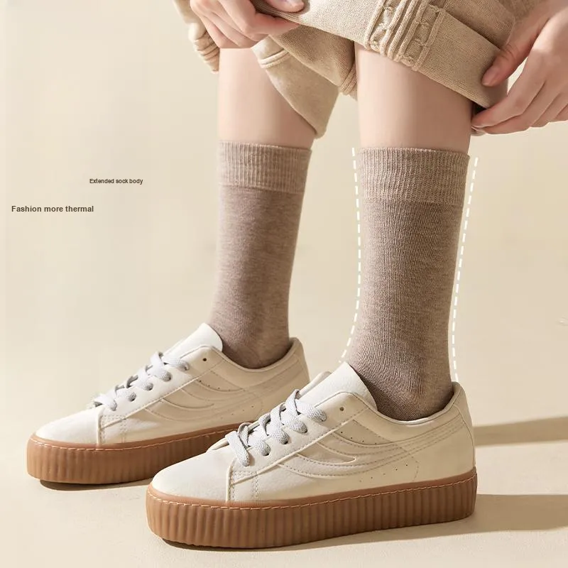 MIIOW Mid Calf Socks Women's 5 Pack-3