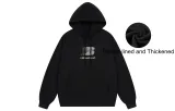 Black Hoodie (Thickened and Fleece-lined)