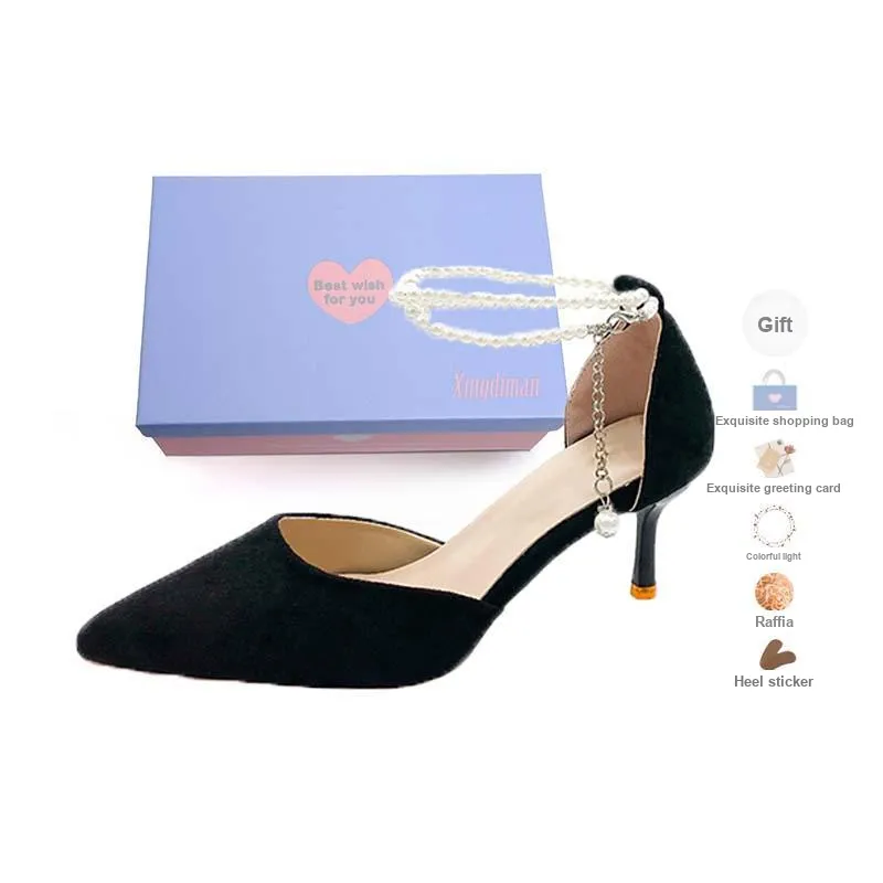 Xingdiman Slim Heel High Heels 8cm Women's Gift Box Set-12