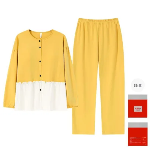 GOSO Pajama Set Women's Gift Box Set Yellow