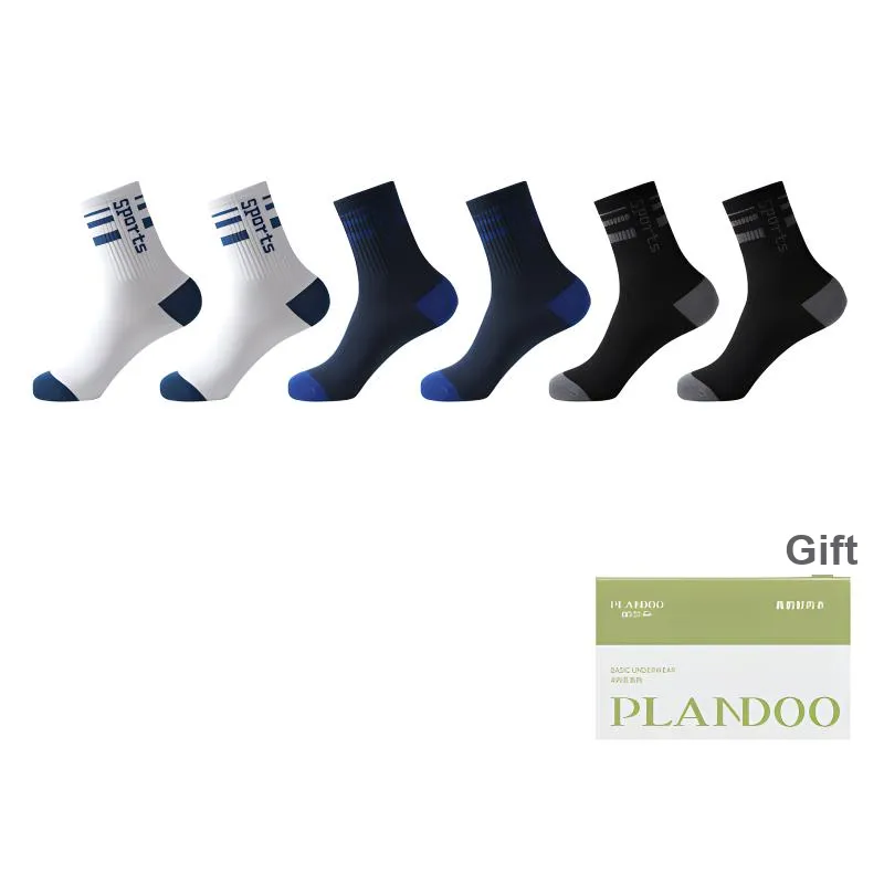 PLANDOO Mid Calf Socks Men's Shopping Bag 6 Pack-0