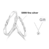 Mobius Loop Couple Rings