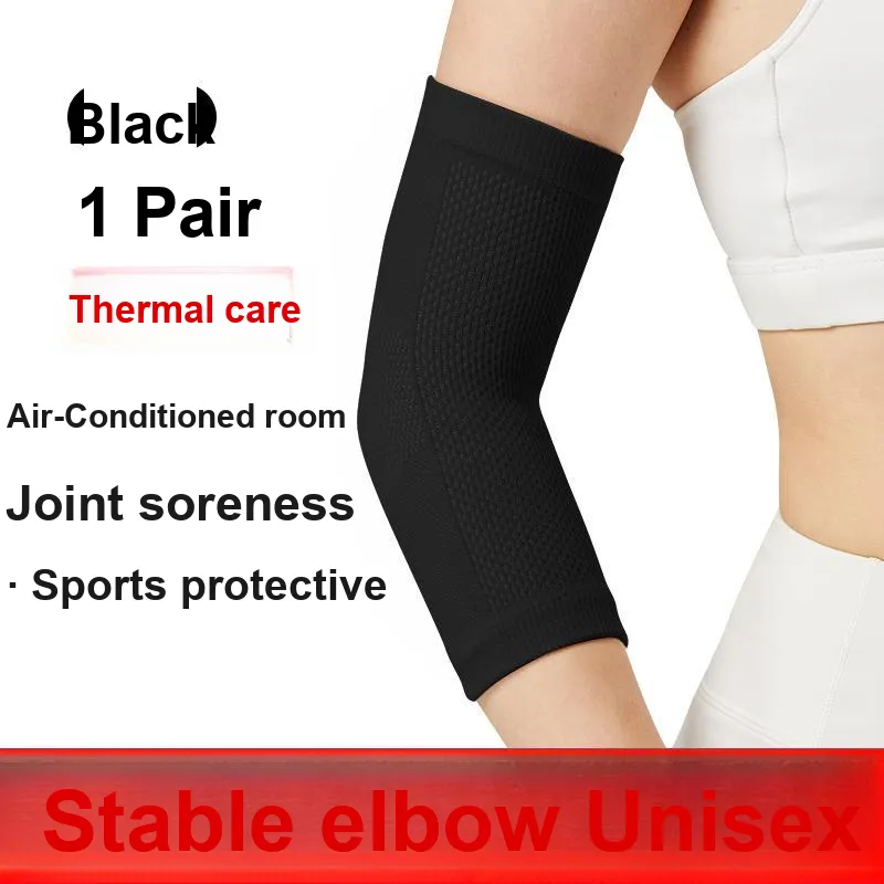 NAILEKESI Running Mountaineering Elbow Pads Breathable Warm Pink Black Polyester Elastane Comprehensive Protective-11