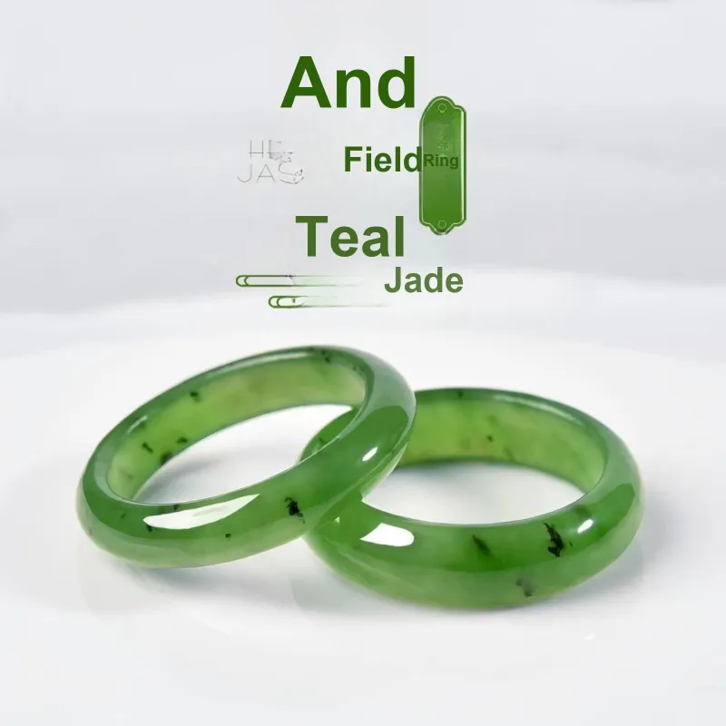 Artisan Lock Heart Jade Hetian Jade Rings Jasper Unisex-2