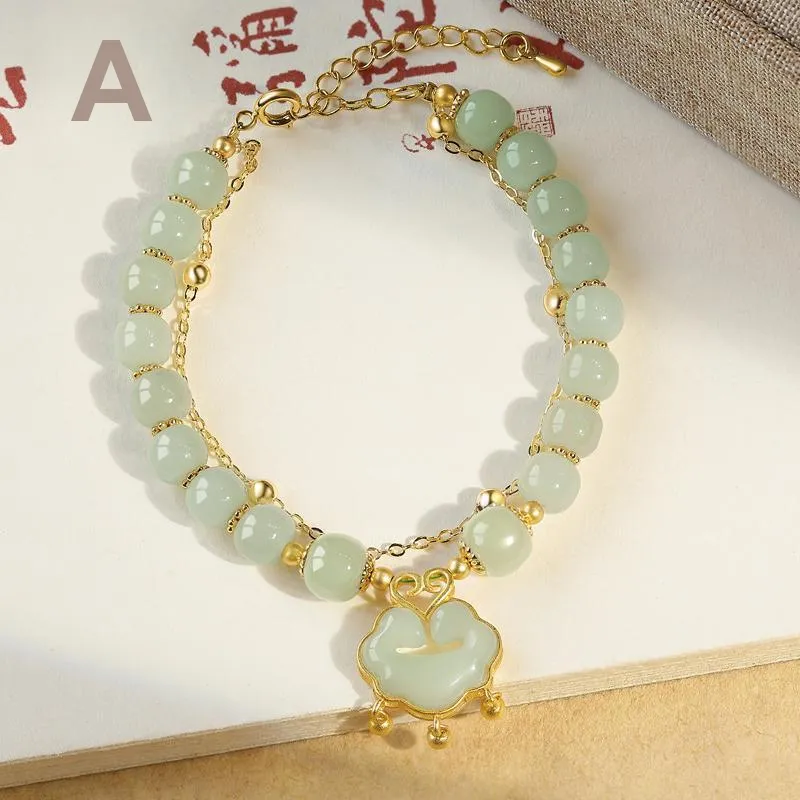 SGE Bracelets Pale Greenish White Jade Women's-1