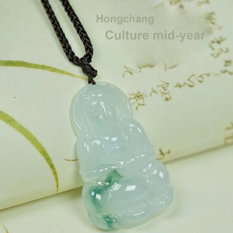 Cui Banzhu Glutinous Jade Jadeite Pendants Unisex-2