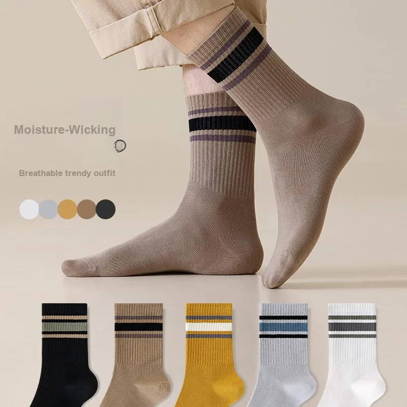 Lan Miao Mid Calf Socks Men's 5 Pack-3