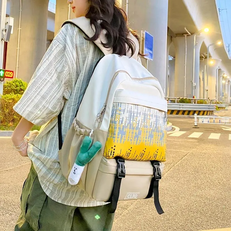 Alcohol Dragon Nylon Backpack Regular Unisex Black/Green Khaki Gray-4