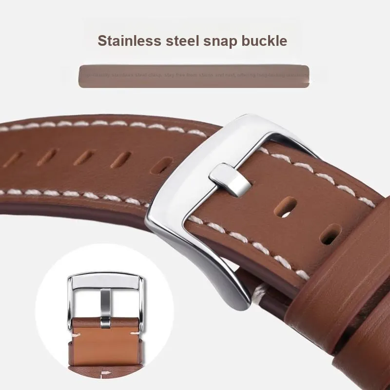 PULAISI Watch Band Apple Compatibility Cowhide Leather Material-13
