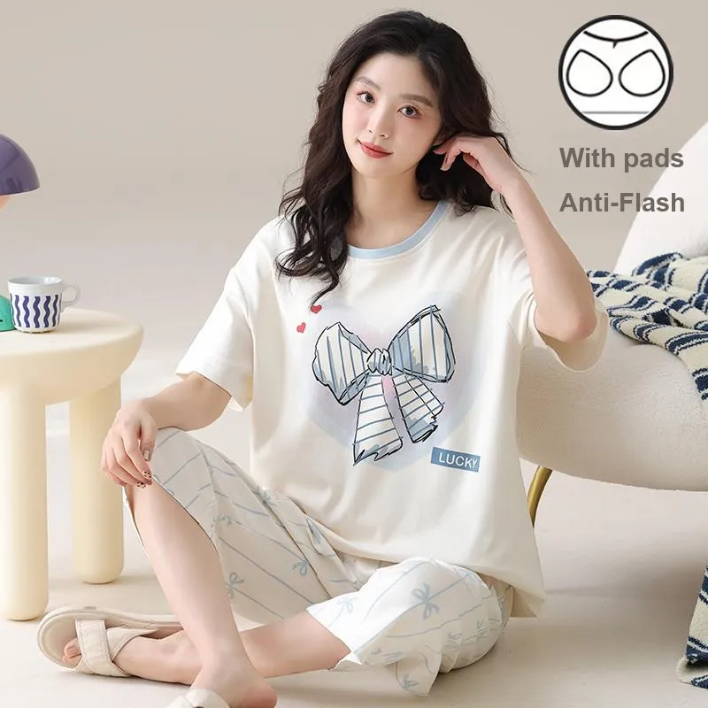 Qiao Ni Tong Pajama Set Women's Image Color-5