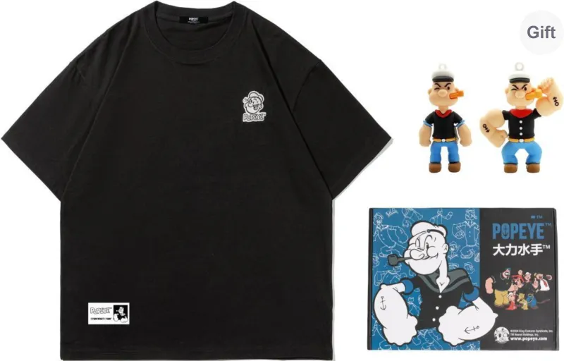 POPEYE T Shirt Summer Unisex Includes Gift Box Sets-13