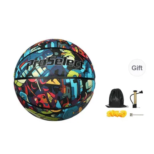 ProSelect PU Basketball Multicolor Graffiti Size 7 Training Competition Unisex