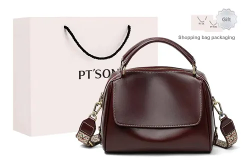 PT'SON Cow Leather Bonded Synthetic Leather Shoulder Bag Crossbody Bag Handbag Regular Women's Multicolor