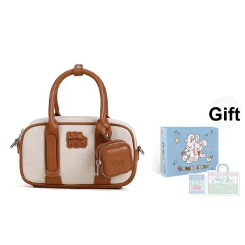 VANWALK PIZZA Series PU Handbag Crossbody Bag Bowling Bag Boston Bag Women's Multicolor