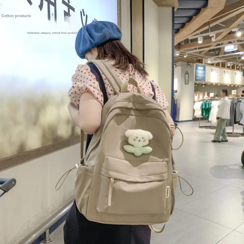 ZOGA Nylon Backpack Women's Green/Ecru/Khaki/Light Yellow/Black/Pink-8