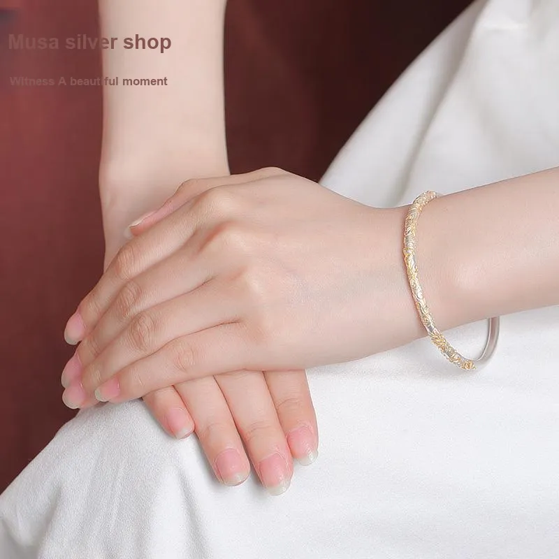 MIAOYINGE 999 Fine Silver Sterling Silver Bracelets Women's-3